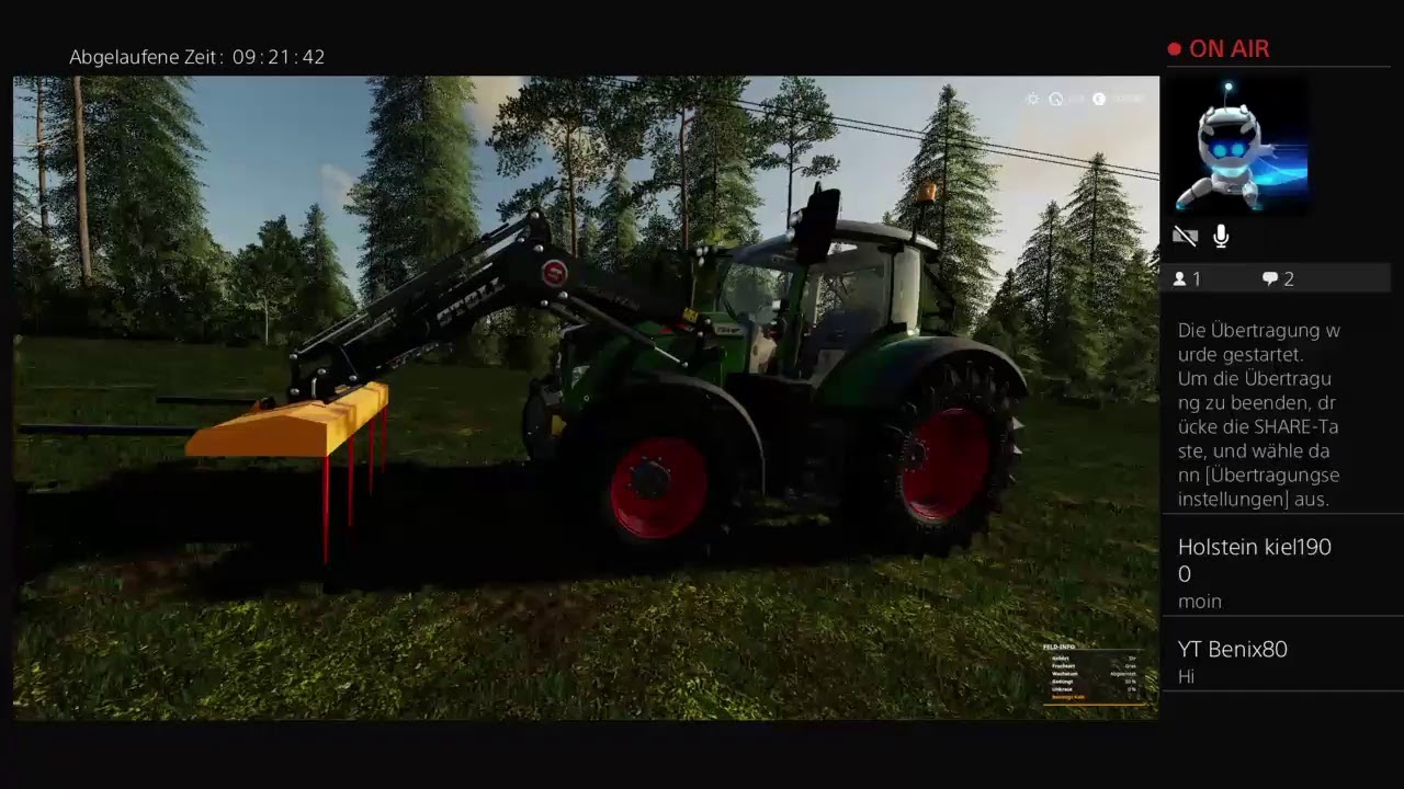 Livestream ls19 auf der geilselsberg mit dem LS lenkrad und der seiten konsole Abo iss kosten los vi