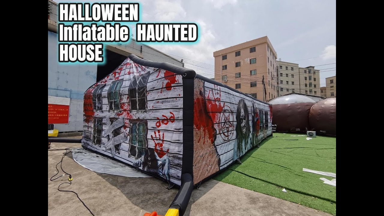 Halloween inflatable haunted house laser maze Halloween Blood Haunted House Inflatable Maze