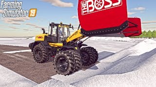 WE GOT MORE SNOW! | WHEEL LOADER + BOX PLOW | MULTIPLAYER | FARMING SIMULATOR 2019 screenshot 5