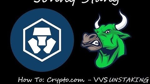 How to UNSTAKE VVS using CRYPTO.COM