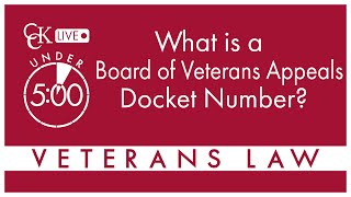 What is a BVA Docket Number? Board of Veterans Appeals