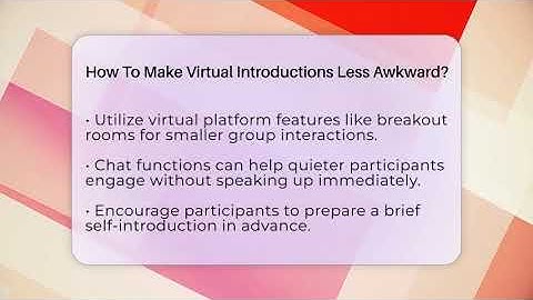 How To Make Virtual Introductions Less Awkward? - Virtual Communication Hub