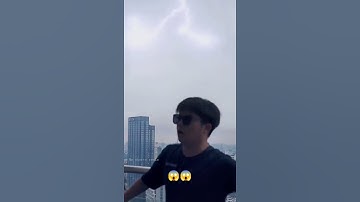 lighting thunder captured in video😱 short power of 😨⚡thunder #thunder #lightning #yoitubeshorts
