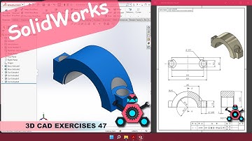 SolidWorks | 3D CAD EXERCISES 47 | StudyCadCam | Solution Tutorial |