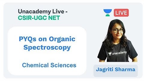 PYQs on Organic Spectroscopy | Chemical Sciences | Unacademy Live - CSIR UGC NET | Jagriti Sharma