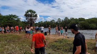 CACHOEIRA do RIO PACOTÍ RIACHÃO VIRA ATRAÇÃO TURISTICA em ITAITINGA Ceará. Milhares de Pessoas