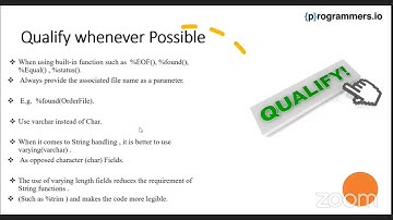 16. IBMi (AS400) -  Coding Standards and Good Programming Practice