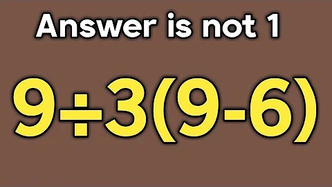 9 ÷ 3 ( 9 - 6 ) = ❓ / Only 1% can solve this maths problem / PEMDAS rules question
