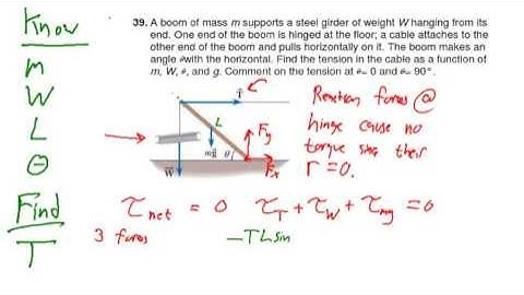 Torque & Rotational Equilibrium - Problem #8