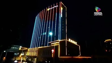 Dynamic facade Lighting projects in Zhonngshan | Royals Hotel