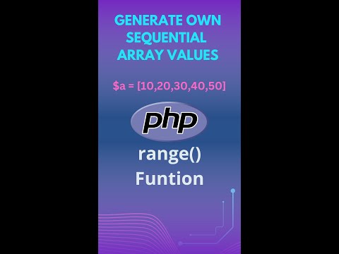 How to generate an array in php tamil | range function in php tamil