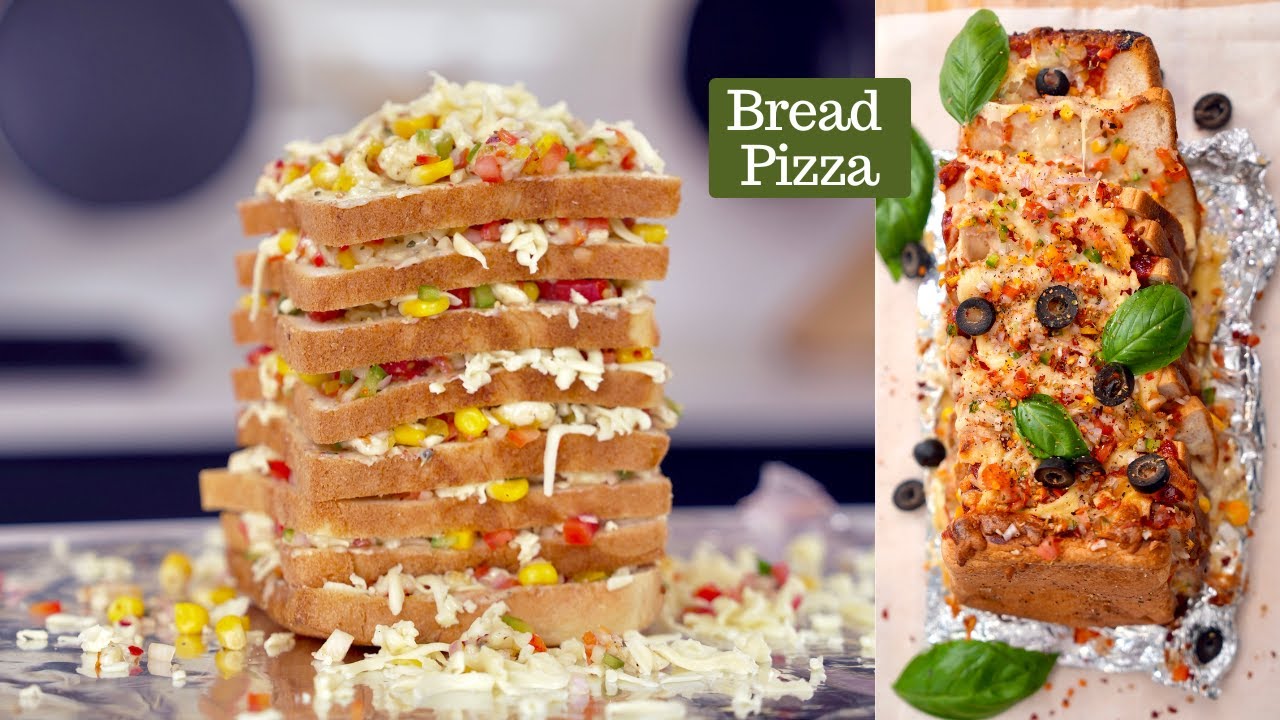 Bread Ka Spl Nashta | Bread Pizza Cheesy Pull-Apart Bread | ब्रेड पिज़्ज़ा | Kunal Kapur Bread Recipe