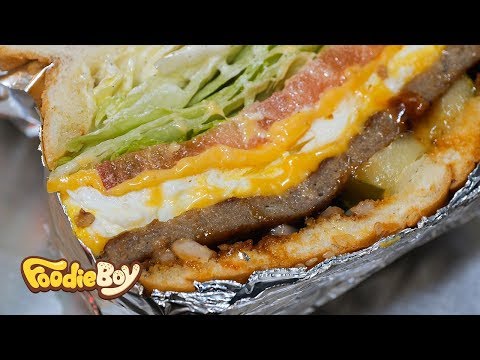 Double Cheese Burger / Korean Street Food / 햄벅퀸 더블치즈버거 / 포항 죽도시장 햄벅퀸