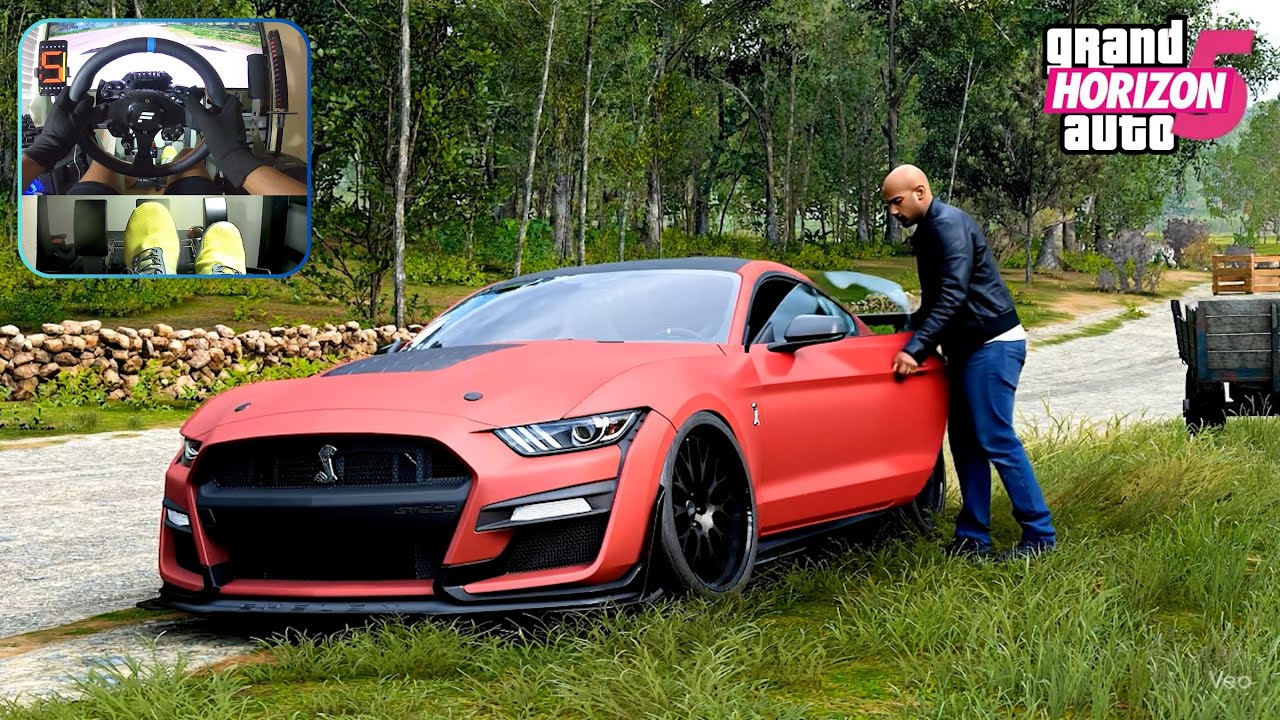 Ford Mustang Shelby GT500 Gameplay | Forza Horizon 5 - 4K | Fanatec Wheel & Pedal Cam