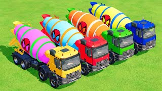 Flatbed Trailer Mcqueen Transportation With Truck - Speedbumps Vs Cars Vs Train - Beamng.drive