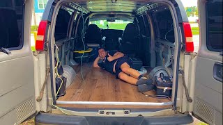 How to Install Vinyl Flooring in a GMC Savana/ Chevy Express Camper Van