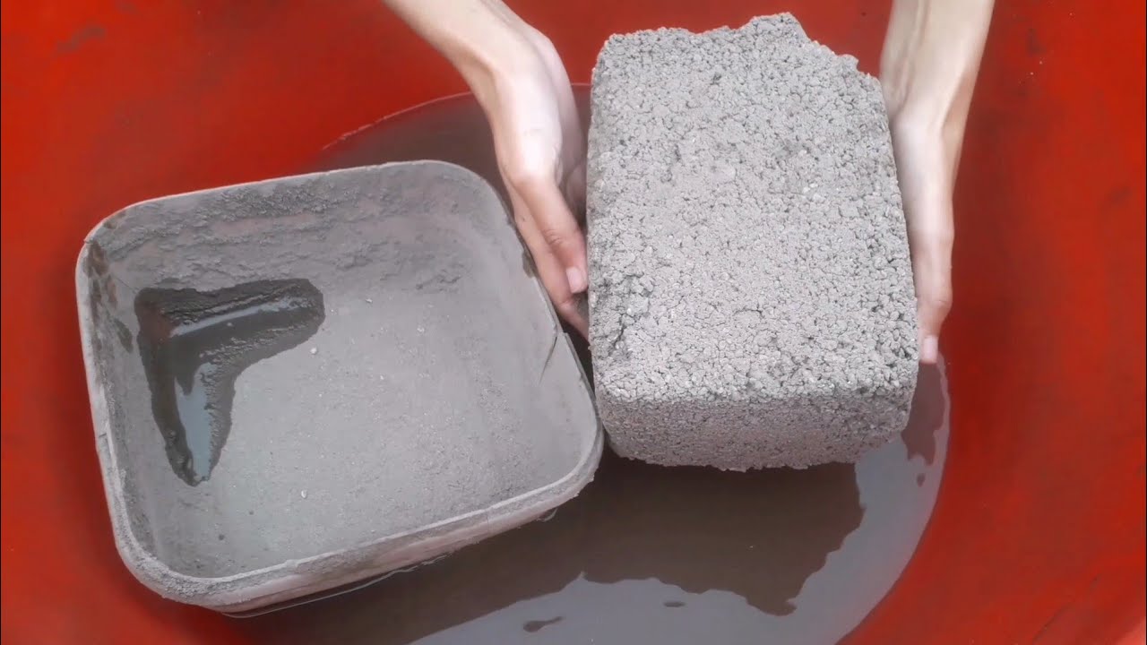 New White black coal shapes crumbling in lots of water +plastic bowl winter asmr💦😴🤤🤤