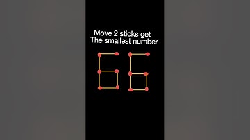Move 2 matchsticks to make the least number | math puzzle #matchstick #shorts