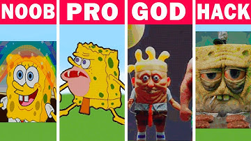NOOB VS PRO VS HACKER Minecraft Pixel art✨SpongeBob