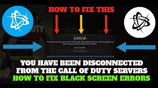 How To Fix Warzone Black Screen & Other Fatal Errors - ( Server Disconnected ) ✅*NEW UPDATE*