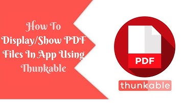 How To Display/Show PDF Files In App Using Thunkable || PDF files Thunkable
