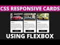 CSS Responsive Card & Hover Effects with Flexbox | HTML CSS3 Tutorials 2021