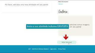 Tutorial de inscrição em PORTUGUÊS - Fim de Semana Mundial do Bem-Estar 2026