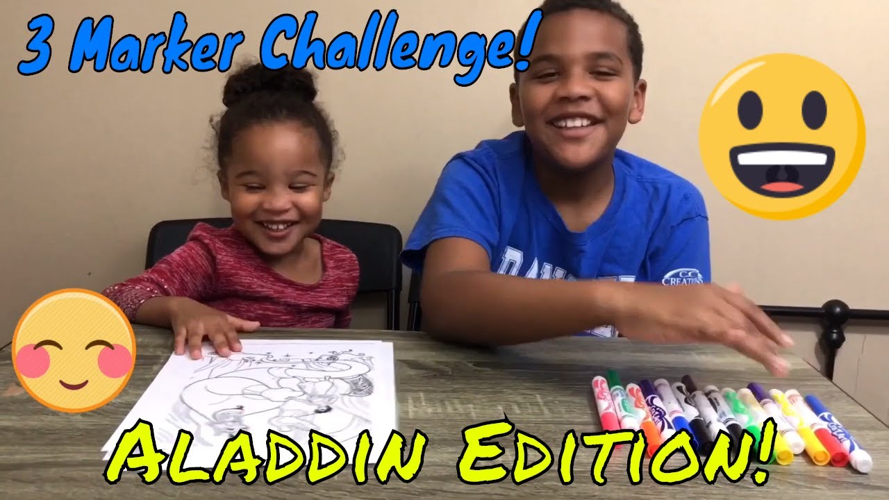 3 Marker Challenge! Animated Aladdin Movie Edition | FUN Kids Youtube Videos & Channel