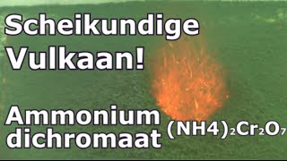 Scheikundige Vulkaan Ammoniumdichromaat