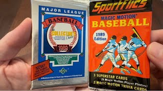 GRIFFEY JR ROOKIE HUNT CONTINUES! Opening packs of 1989 Upper Deck & Sportflics baseball cards 
