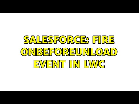 Salesforce: Fire onbeforeunload event in lwc