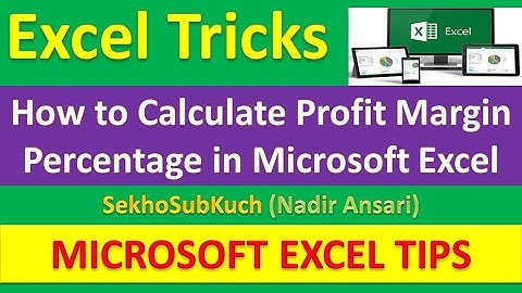 How to Calculate Profit Margin Percentage in Microsoft Excel : Excel Tips and Tricks [Urdu / Hindi]