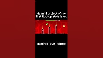 My mini project of my new Robtop style level.(Day 98) #geometrydash #customlevel #custom #gaming #gd