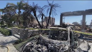 San Diego-area firefighters help battle Coastal Fire in Orange County as flames burn homes