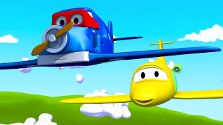 Carl der Super Truck und das Flugzeug in Car City| Auto und Lastwagen Bau Cartoons (für Kinder)