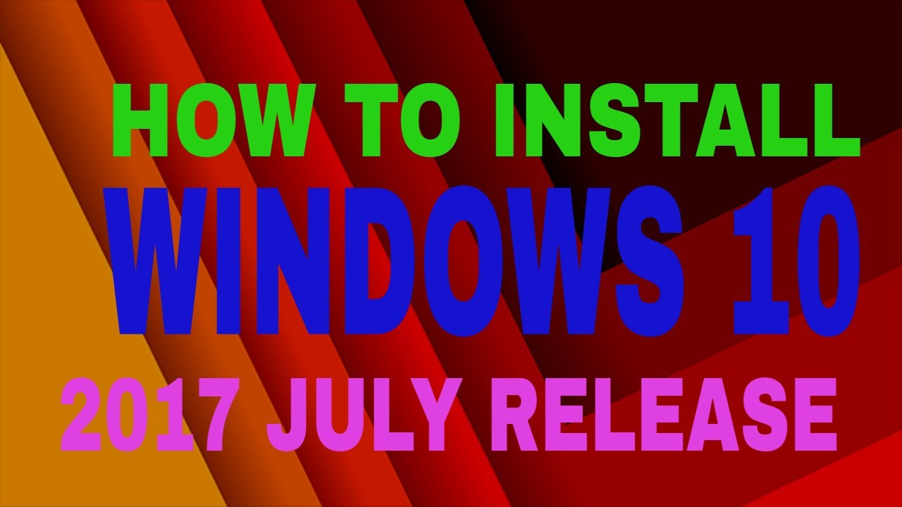 how to install windows