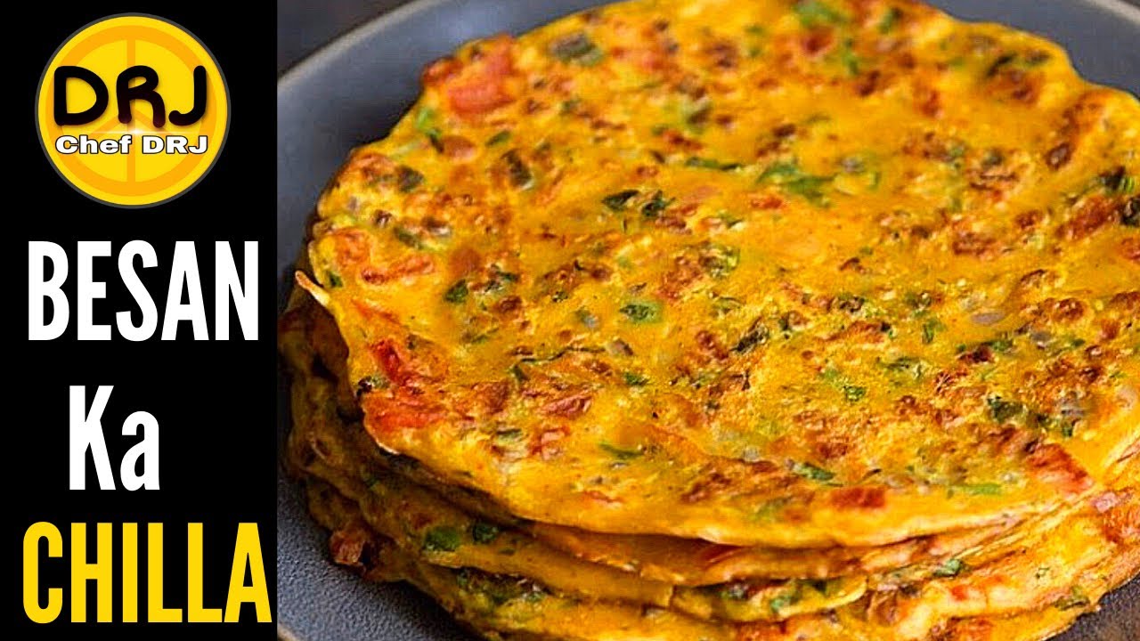 Besan ka Chilla Recipe || Vegetarian Omelette Recipe ...