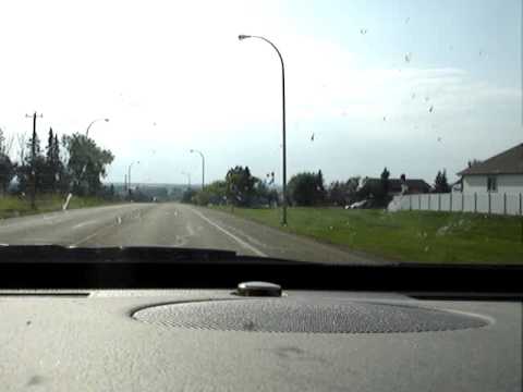 Driving into Ponoka Alberta