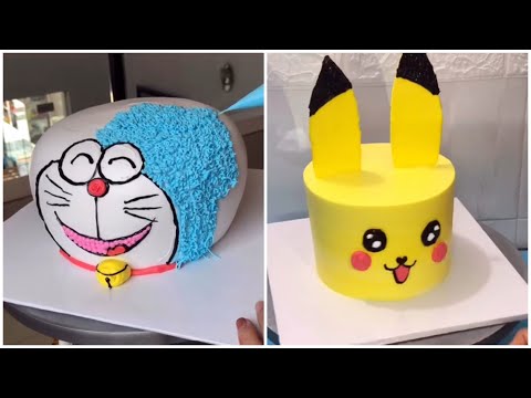 Làm bánh kem PIKACHU - DOREAMON đơn giản - How make a pikachu cake - doreamon cake - DIEULINHCAKE | Foci
