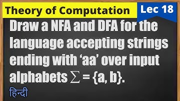 Lec-18 NFA DFA construction example | Automata | Theory of computation | Jayesh Umre