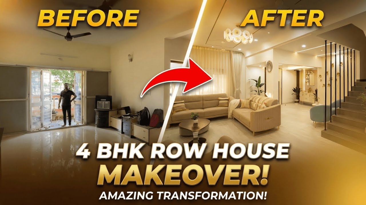 4 BHK Row House Interior Walkthrough | Luxury Home Design Tour | Kams Designer Zone