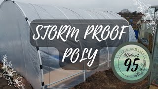 Storm Proofing our cheap Amazon  Outsunny Polytunnel. Polytunnel upgrade!