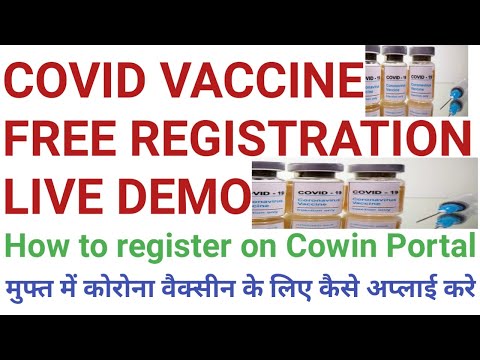COVID VACCINATION 2.0 LIVE DEMO VIDEO HOW TO REGISTER FOR FREE VACCINE  ONLINE ON GOVT CO-WIN PORTAL