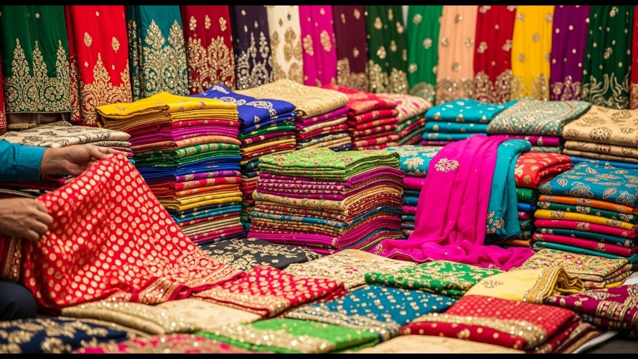 लग्नसराईसाठी खास सुंदर साड्या | Wholesale Saree Market | 💃🛍️ |  Shagun Textile Market Kalyan