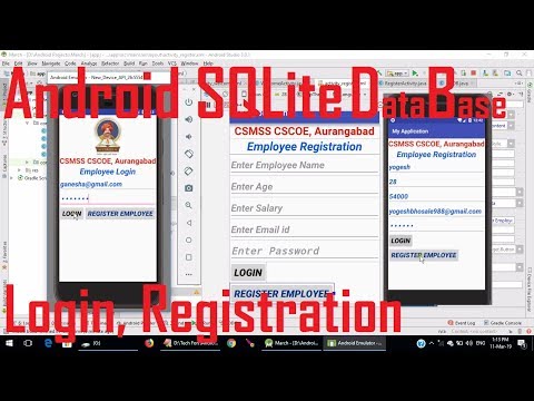 71 Android SQLite Tutorial | Android CRUD Tutorial with SQLite (Create, Read, Update, Delete) Login