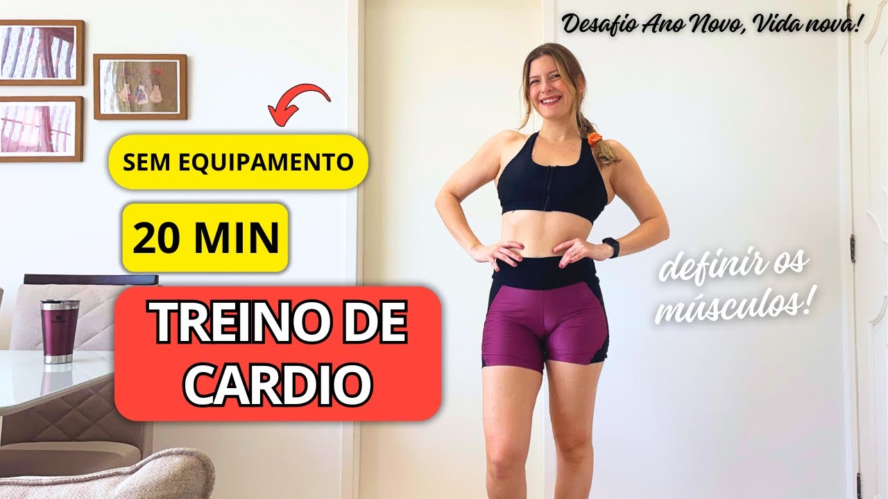 Dia 6: 20 Min de CARDIO HIIT em Casa 🔥 Corpo Todo Sem Equipamentos