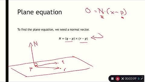 Math 2374 Lecture 2E: Planes from three points