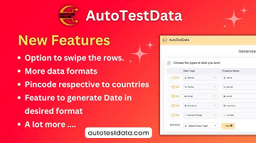 New Features: AutoTestData | Free tool to generate the fake test data in 3 clicks