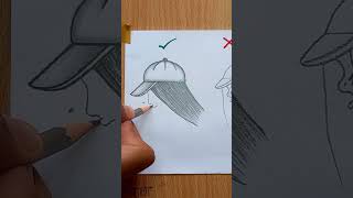 How to draw a girl with cap from 7 points #shorts #tutorial #girl screenshot 5