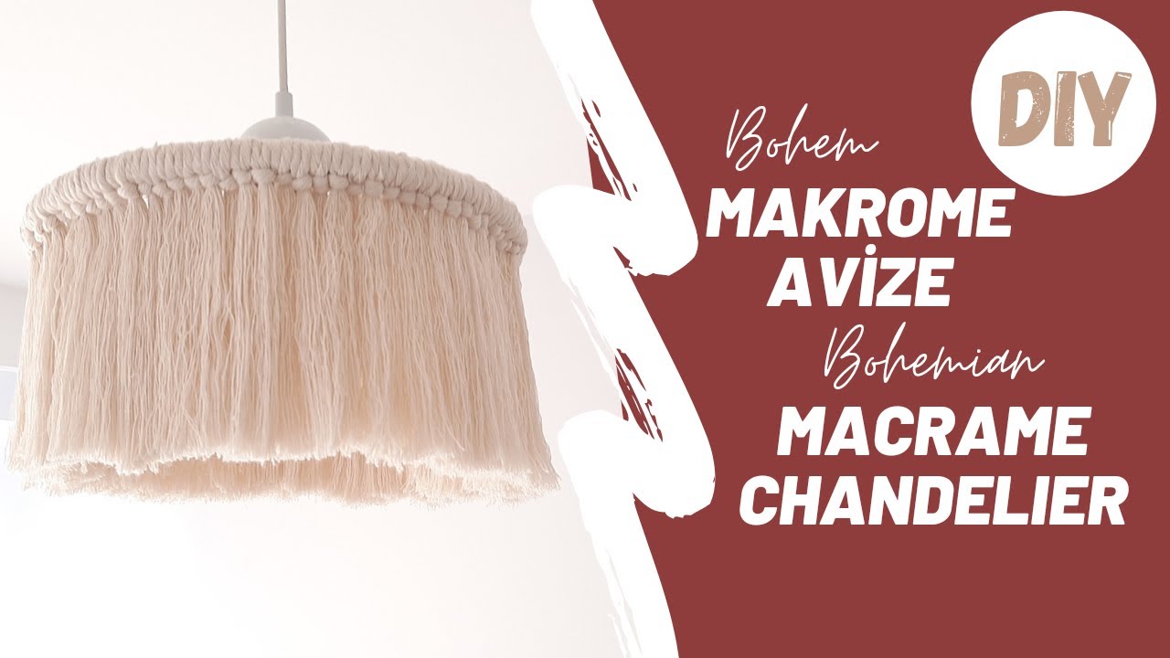 DIY MAKROME AVİZE YAPIMI (Makrome İple Kolay Bohem Avize Yapımı)